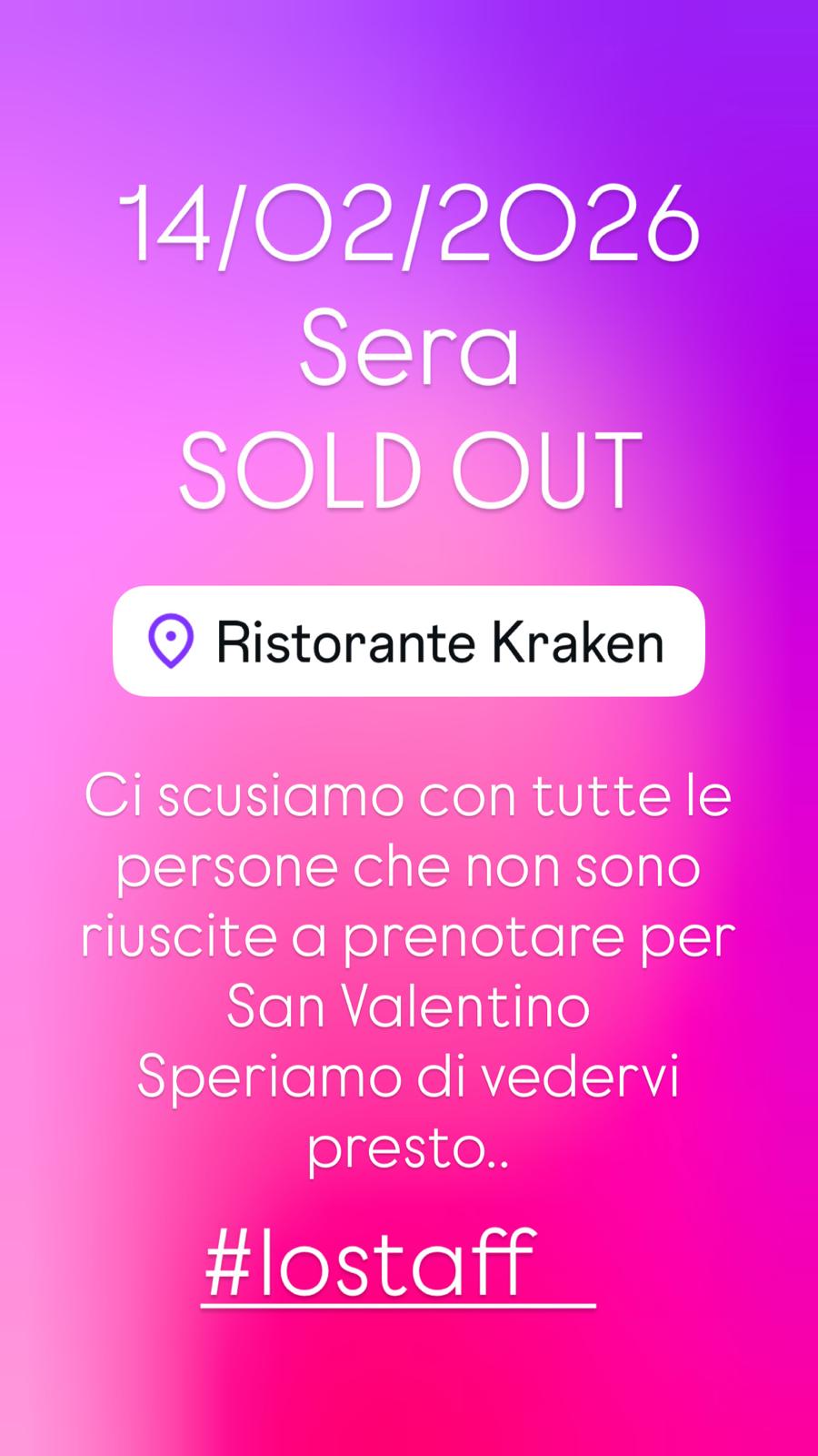 Capodanno 2026 al ristorante kraken